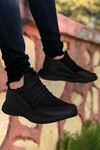 Siyah Bağcık Detay Fileli Erkek Spor Ayakkabı